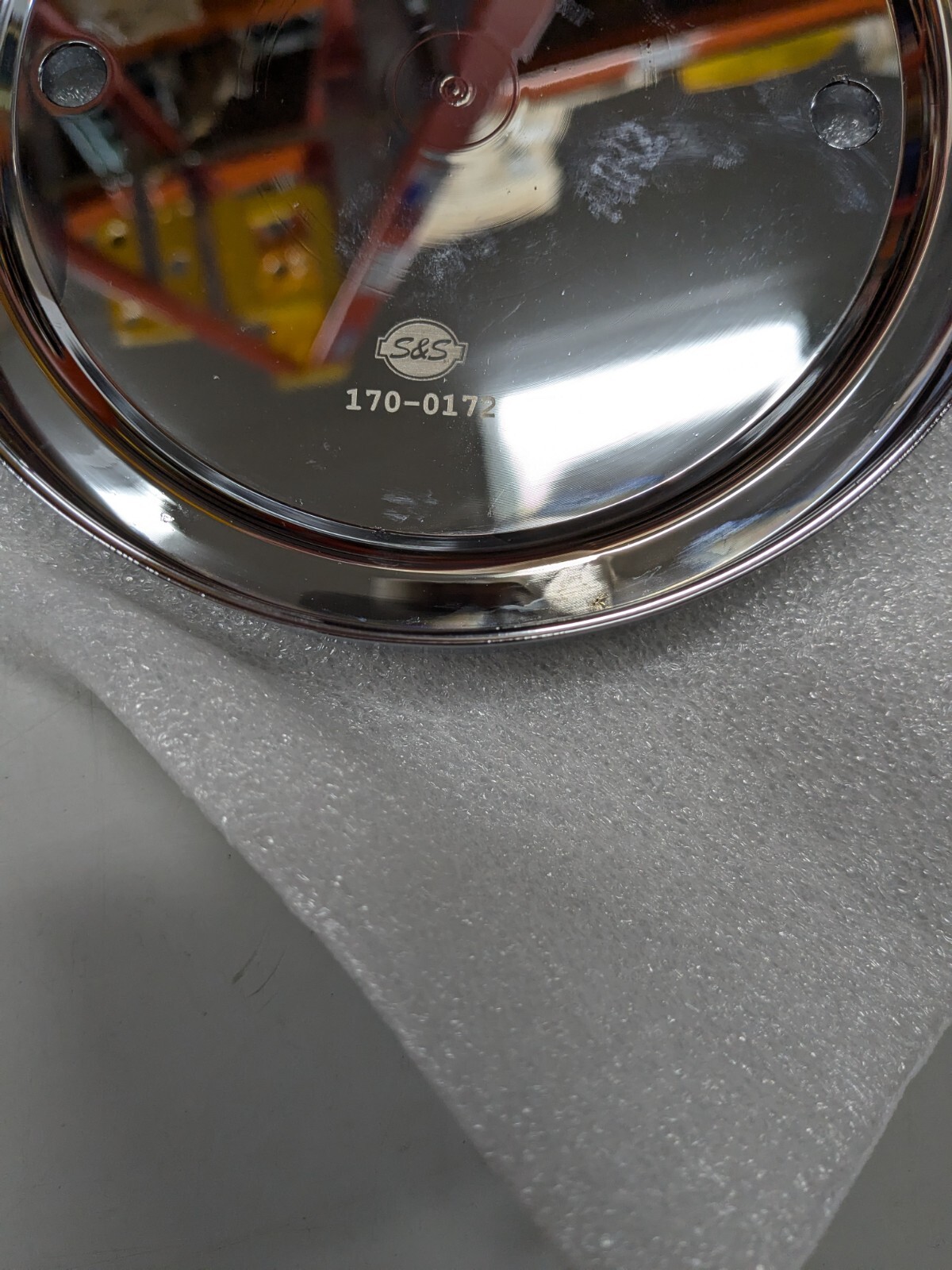 S&S Cycle Muscle Air Cleaner Cover, Chrome