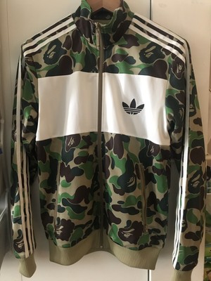 bape x adidas adicolor track top olive cargo