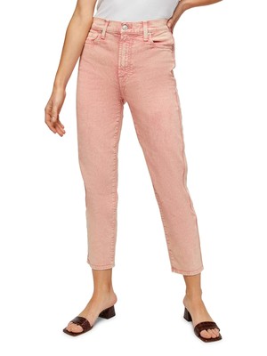 

7 FOR ALL MANKIND Женские эластичные джинсы прямого кроя с карманами для подростков, 7U305495