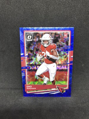 2020 Panini Optic Eno Benjamin Blue Scope Rookie Card RC SP Arizona Cardinals