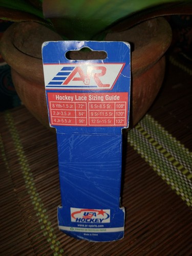 A&R Sports USA Hockey Laces - Waxed Striker Laces - Black 108 Inches