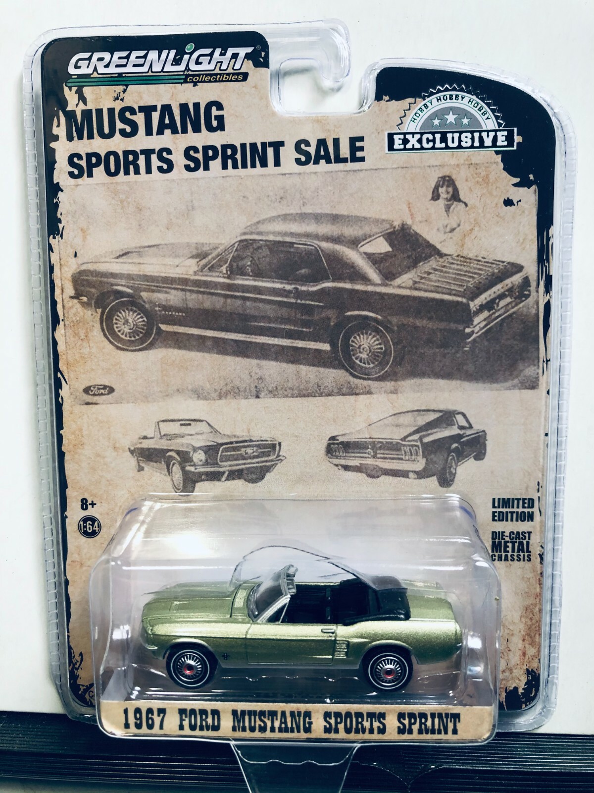 1967 Ford Mustang 限定ミニカー 1967 Ford Mustang GTA Fastback, Green - Maisto 31166 - 1/18