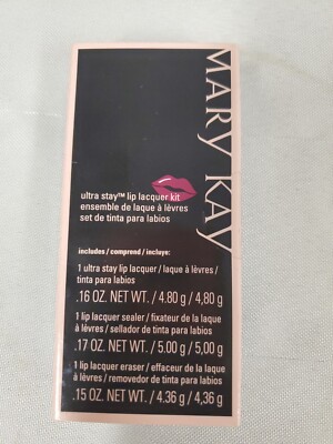 MARY KAY ''PLUM'' ULTRA STAY LIP LACQUER KIT #143196 *NEW  3 PIECE SET