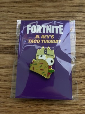 Epic Games Employee Exclusive El Rey s Taco Tuesday Fortnite Collectible Pin
