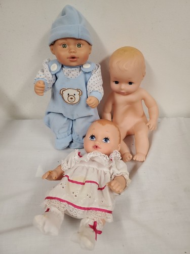 (3)  1975 First Bathtime Water Baby 10” Doll &  Lauer 1995- Boy