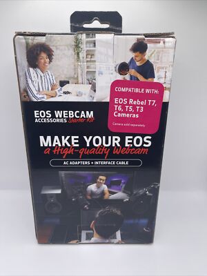 NEW: Canon EOS Webcam Accessories Starter Kit for EOS Rebel T7 T6 T5 T3 7875A011