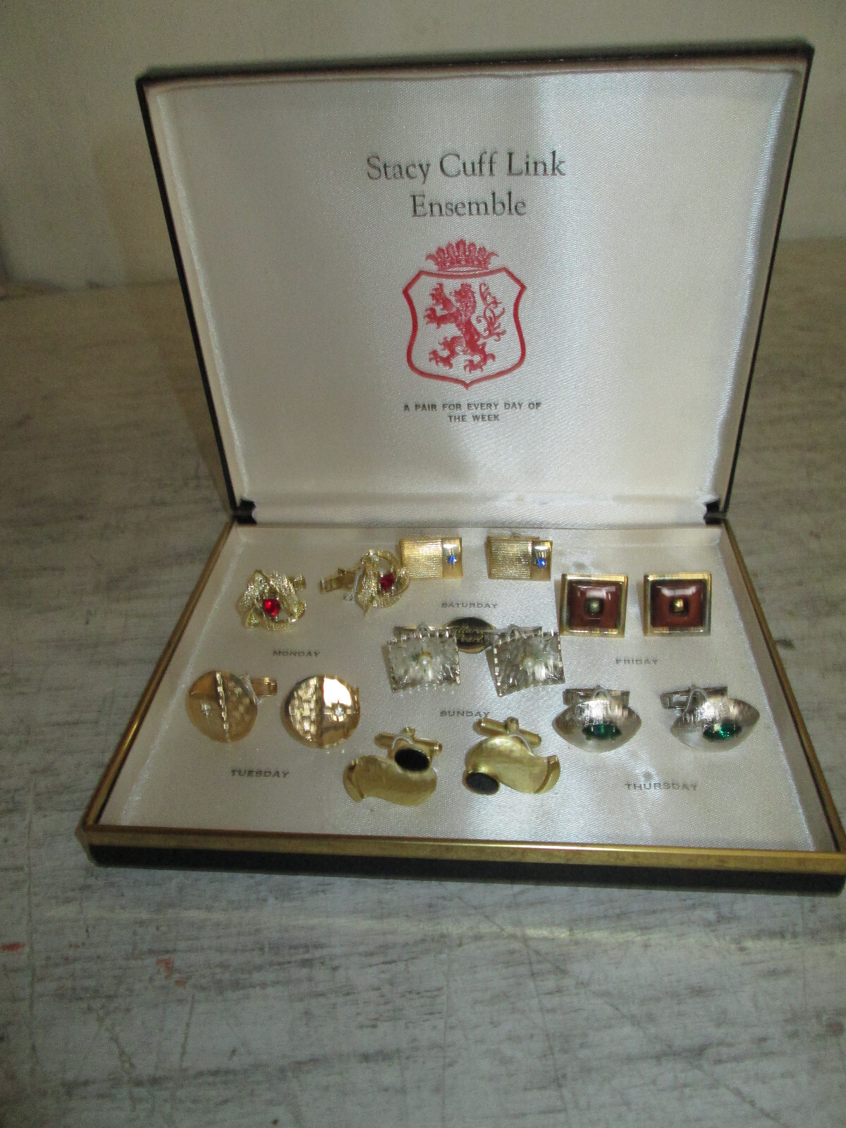 Vintage Stacy Cuff Link Ensemble 7 Pairs, New In Box | eBay