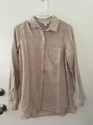 Women's Old Navy Speckled Button Down Long Sleeve Shirt Size S - Color: Multi