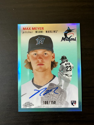 Max Meyer 2023 Chrome Platinum Anniversary Rookie Auto Aqua /199 RC Auto SP