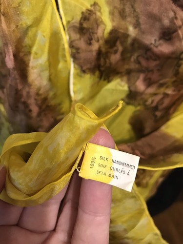 Gerry Yellow Rust Hand Dyed Silk Scarf