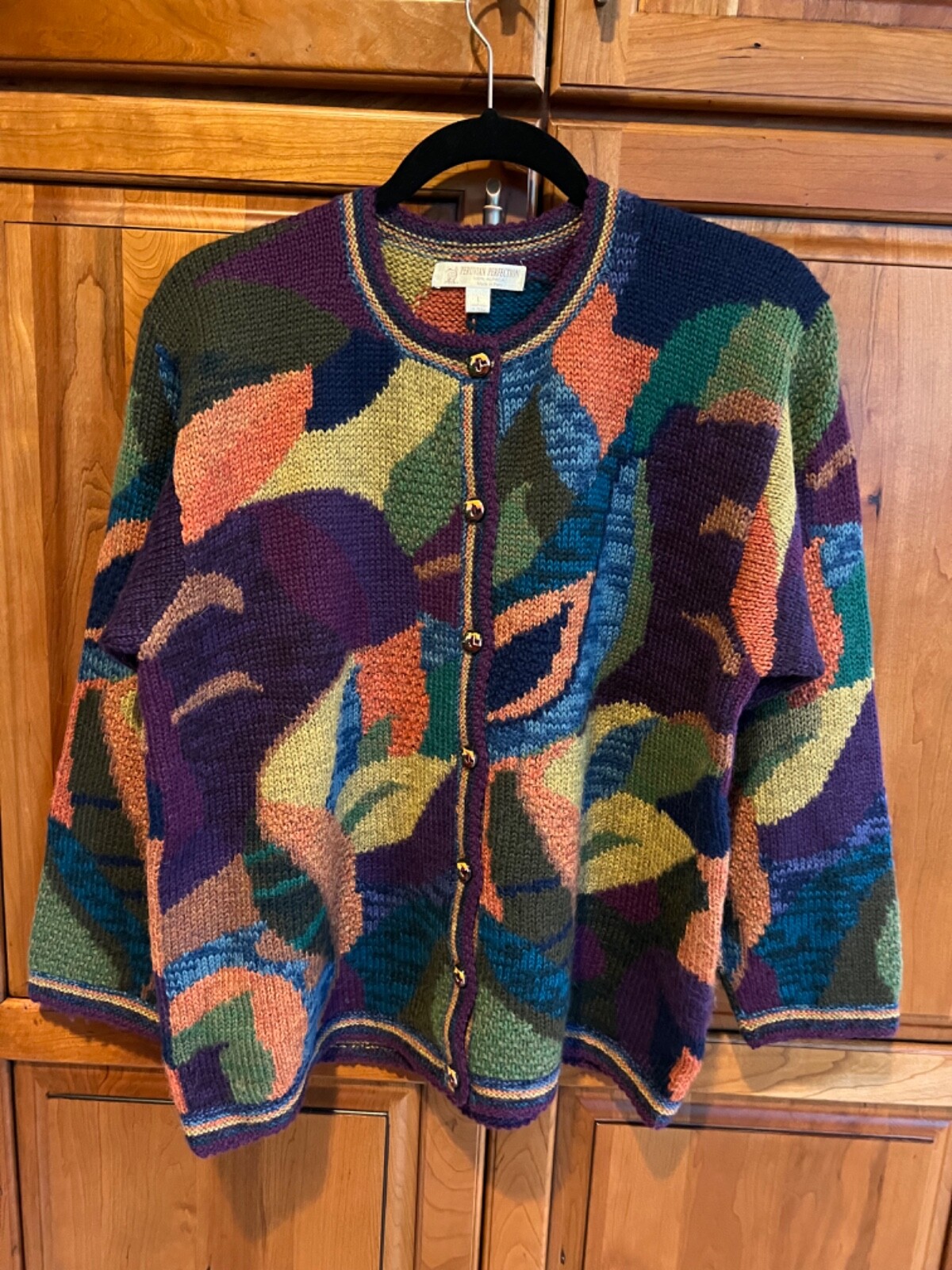 NWOT PERUVIAN PERFECTION HAND KNIT MULTI COLOR 100% ALPACA