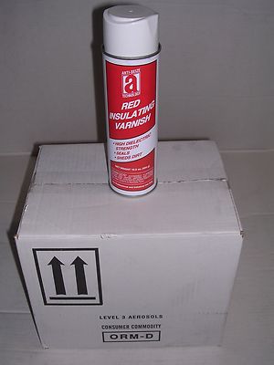 RED INSULATING VARNISH 16 OZ AEROSOL SPRAY ELECTRIC MOTOR WINDING REPAIR COATING