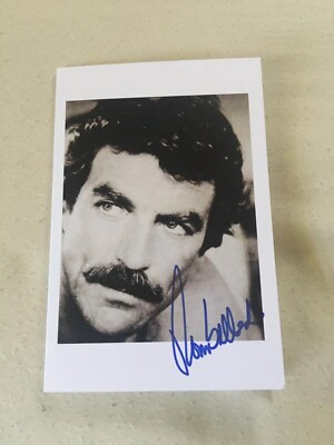Tom Selleck Autographed Custom Made 4x6 Greeting Card w/COA EXTREMELY RARE ITEM