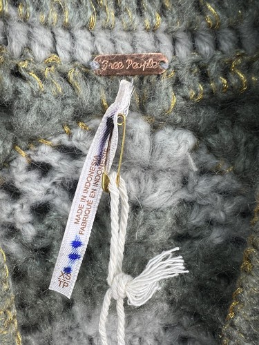 Pre-owned Free People Rough Diamond Crochet Bomber Cardigan Size Xsmall $398 In Multicolor