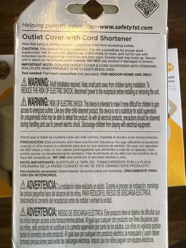 Safety 1st Outlet Cover With Cord Shortener Bundle Of 3
