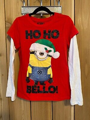 Despicable Me Minion Holiday Top Size 10/12 