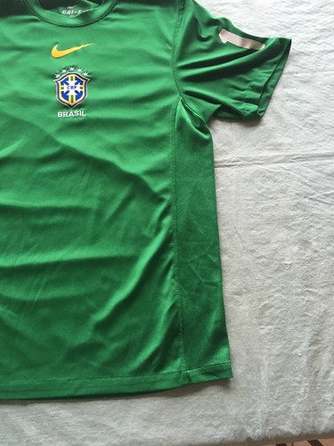 Nike Small Dri Fit Mens Brasil Brazil FIFA Soccer Jersey Shirt Green 2010