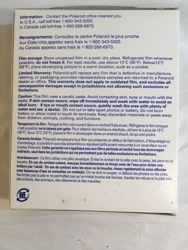 Polaroid Film 600 Sealed Expired 05/08 As Is, 1 Box of 10 exposures