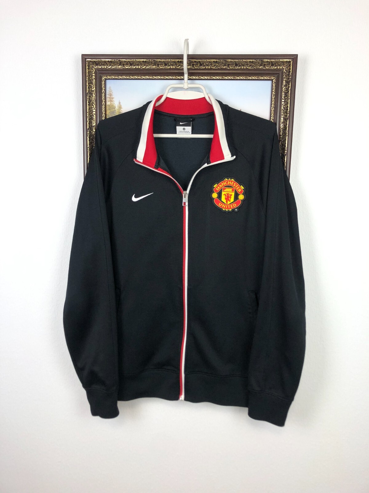 Vintage Nike Manchester United Football Jacket Soccer Track