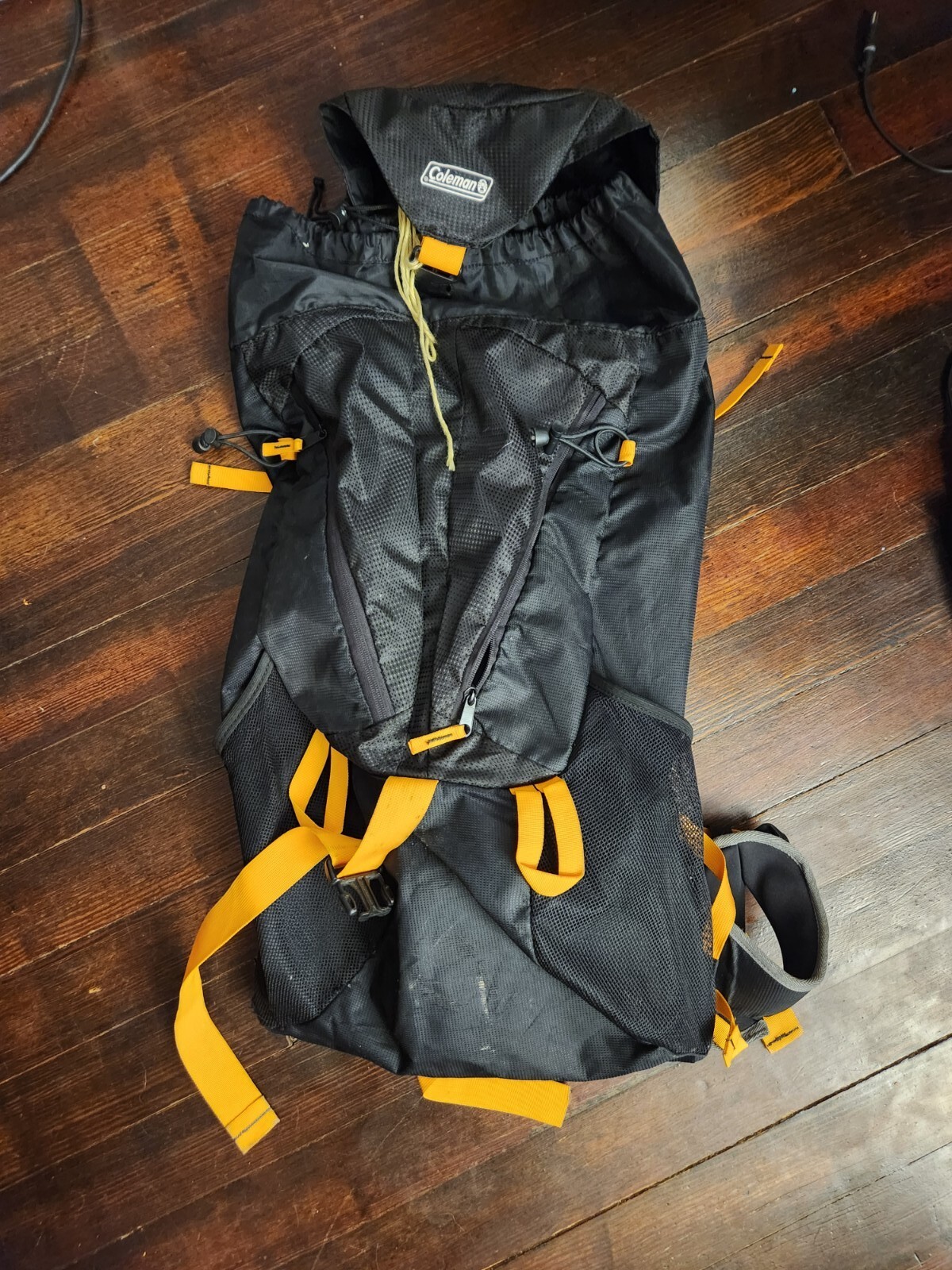 Coleman Backpack Frame Hiking Pack Camping Black and Orange