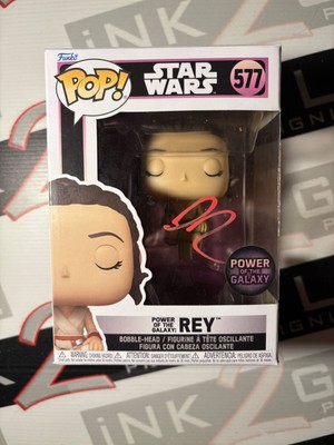 Rey signed Funko Pop! by Daisy Ridley Autograph Star Wars ACOA Marvel Skywalker