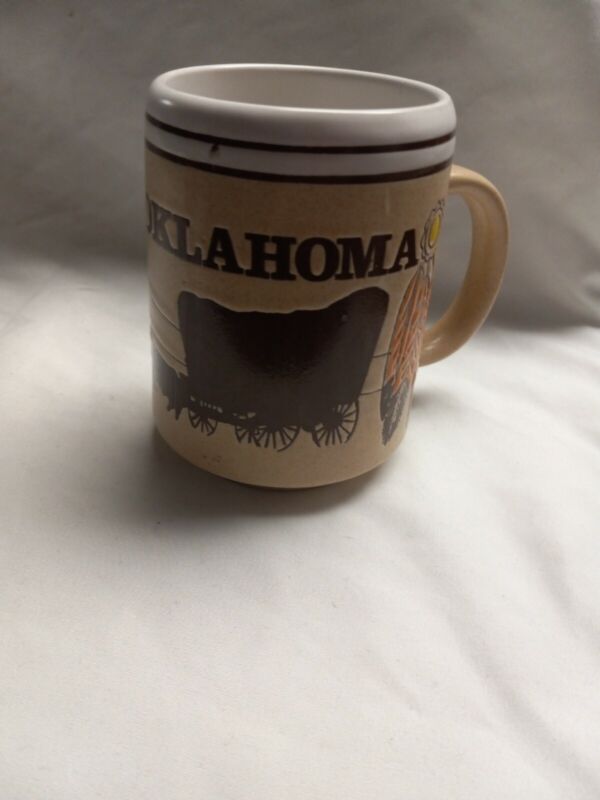 Vintage Oklahoma Souvenir Ceramic Coffee Mug 