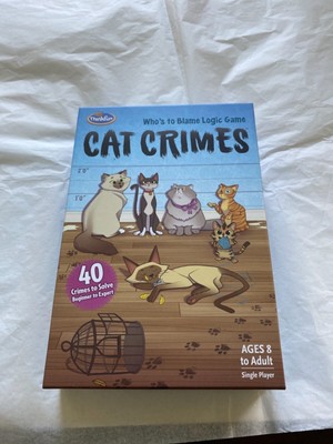 Cat Crimes Logic Game ThinkFun  Ages 8 and Up Single Player  Brain Game