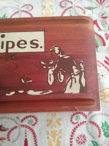 Vintage Cedar  Recipie Box File Grafton North Dakota Souviner 1950's 5×3 Cards