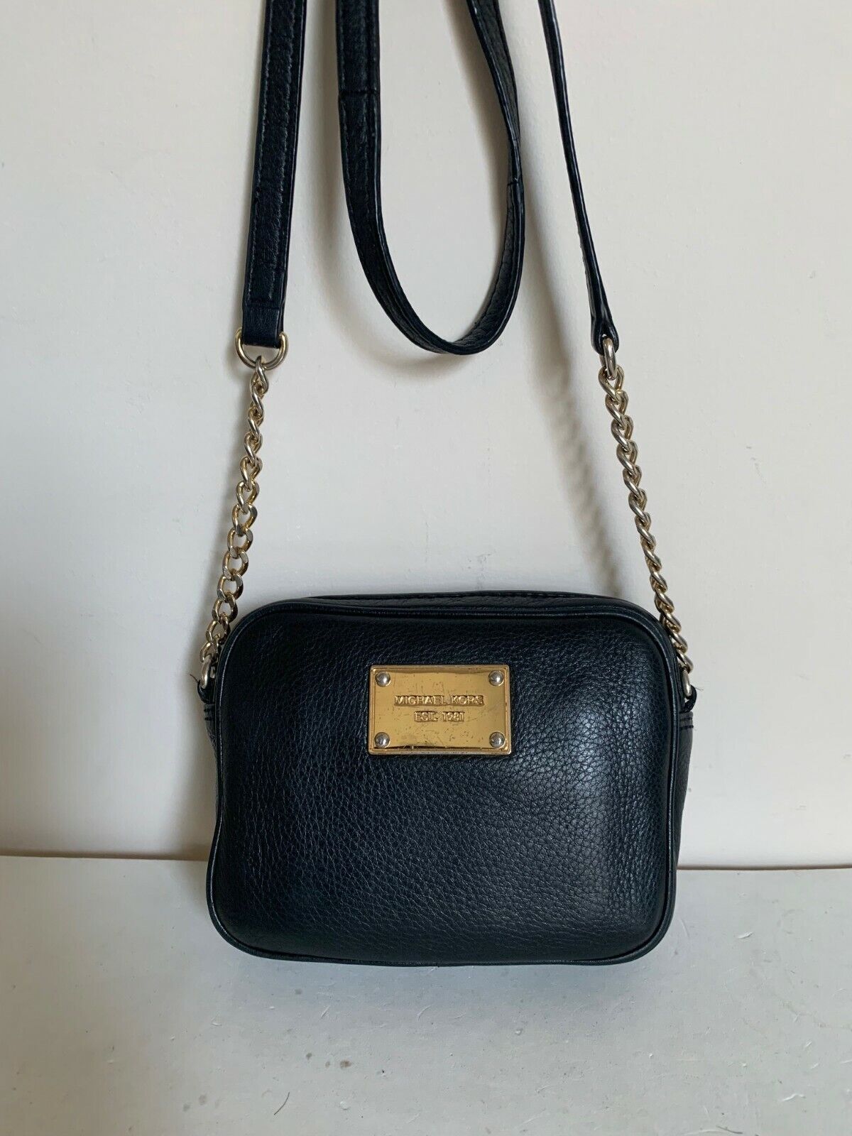 MICHAEL KORS Black Pebble Leather Mini Crossbody Bag | eBay MICHAEL KORS Black Pebble Leather Mini Crossbody Bag | eBay