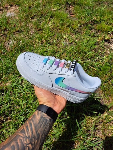 Pre-owned Nike ?❤️???  Air Force 1 07 Multicolor Custom / Girls Gs Women Men Af1 Af1 In Black