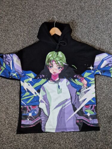 Billie Eilish X Bershka *VERY RARE* Hoodie Streetwear Anime Size S/M UNISEX GC. Billie Eilish X Bershka *VERY RARE* Hoodie Streetwear Anime Size S/M UNISEX GC.