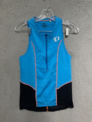 Pearl Izumi Men's Select Pursuit Medium Triathlon Sleeveless Shirt Jersey Blue