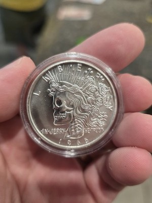 Grateful Dead Fine Silver Coin 純銀 コイン GRATEFUL DEAD SILVER PROOF OUNCE US oz COIN JERRY GARCIA ART