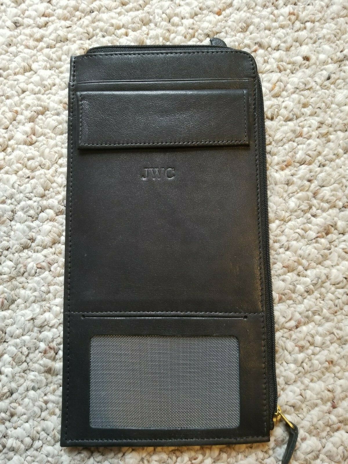 Levenger Black Leather Travel Wallet