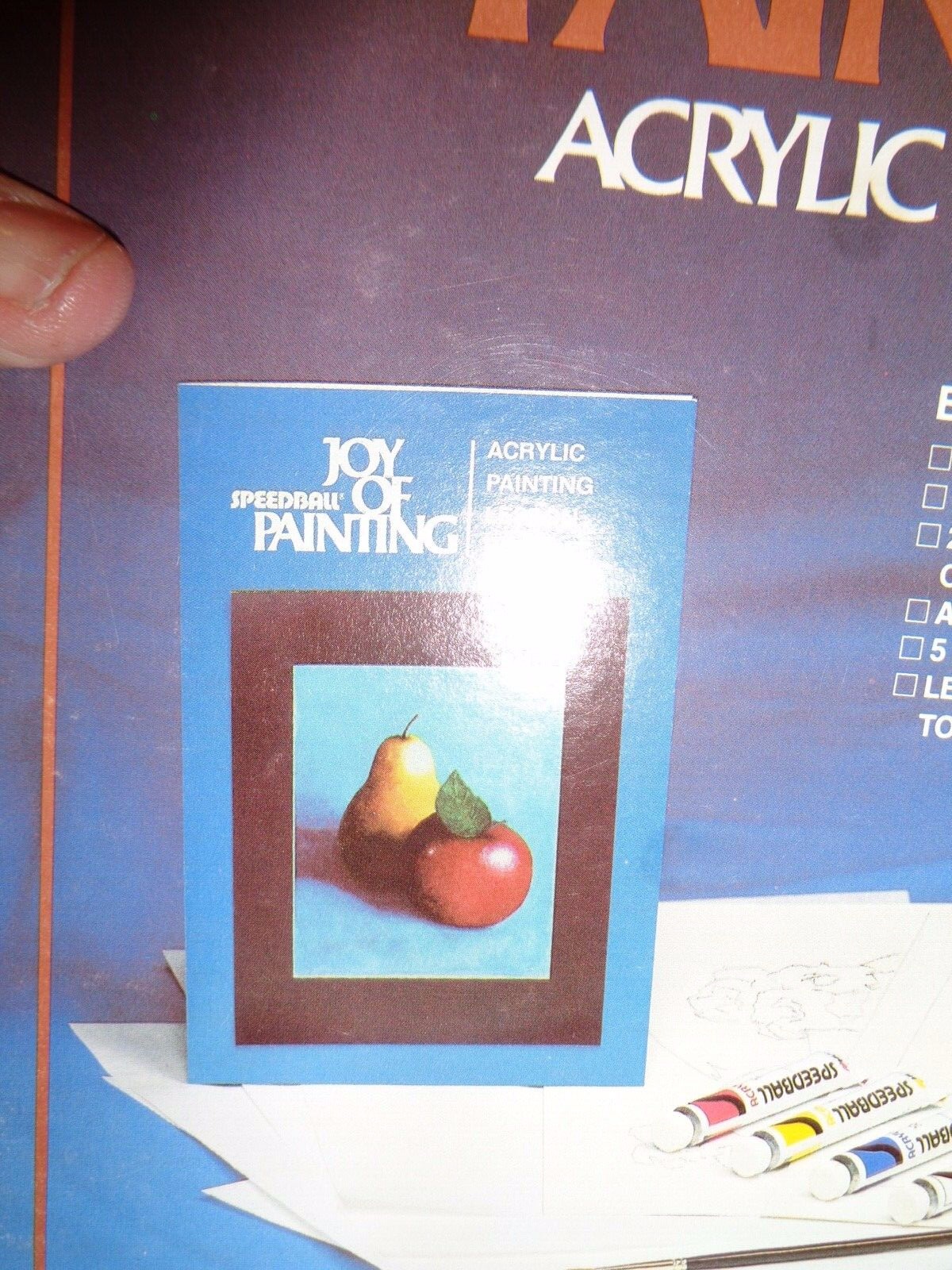 NEW VINTAGE Speedball Joy of Painting Acrylic Painting Lesson Kit