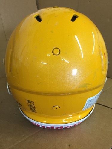 USED RIDDELL SPEED FOOTBALL HELMET - MEDIUM - GREEN BAY GOLD