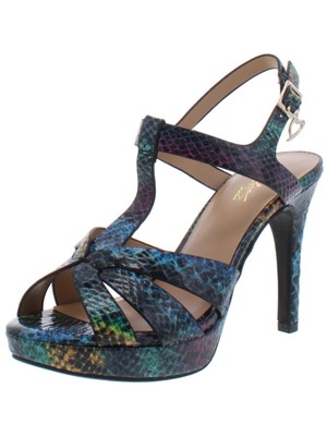 

THALIA SODI Женские зеленые туфли на платформе 1 дюйм Verrda Almond Stiletto Slingback Sal, Зеленый, VERRDAP