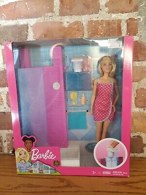 RARE ~ Barbie Doll and Shower Furniture Set ~ NEW | Hard to Find | Damaged Box