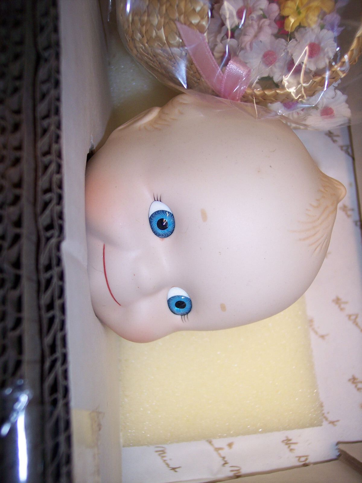 Kewpie Danbury Mint "BASKET OF LOVE" 12 inch Jesco Porcelain Doll, 1997