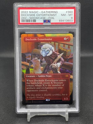 Magic the Gathering Double Masters Dockside Extortionist Borderless Foil PSA 8
