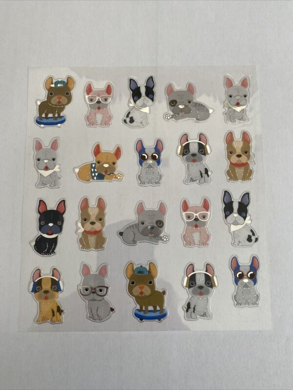 French Bulldog Stickers One Sheet Of 20 Stickers New Fun Stocking Stuffer Gift
