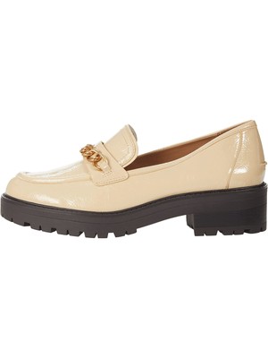 

SAM EDELMAN Женские бежевые лоферы без шнуровки с цепочкой Taelor с круглым носком на блочном каблуке, Бежевый, H8013S5