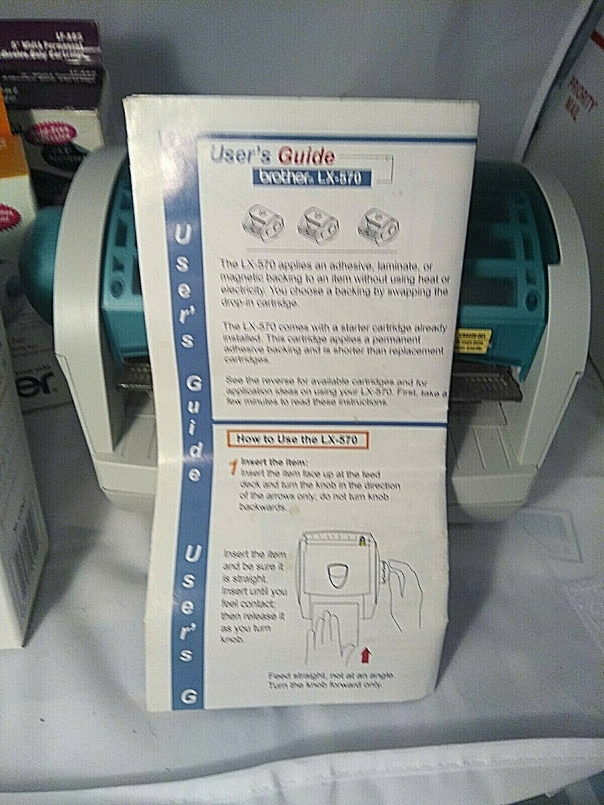 Brother Backster LX-570 Multi Finisher Laminator Sticker Maker Magnet Back Lot