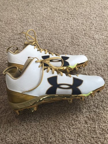 Notre Dame Irish Football Under Armour Team Issued 2016 Cleats New Size 14 ND