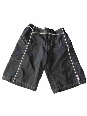 Mens Swim Trunks  Size L Black Zip Pockets Drawstring Elastic Waist Pearl Izumi