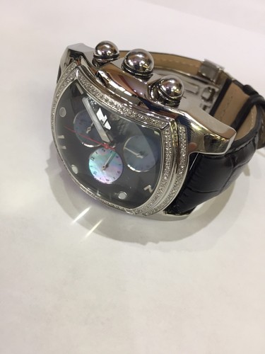 Pre-owned Aqua Master Jojo Lupah St Steel Man Watch 1.50ct Real Diamonds