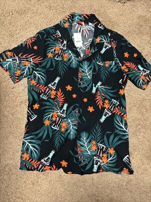 Men's Coca-Cola Short Sleeve Shirt Black Small NEW