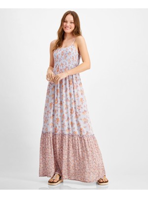

Женское голубое платье макси с регулируемым контрастом HIPPIE ROSE для юниоров, Light blue