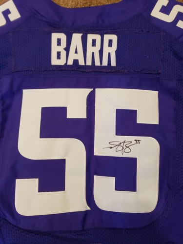 Anthony Barr Autographed Minnesota Vikings   Stiched NFL Game Jersey #55