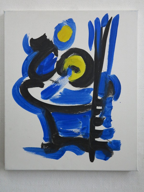 Edith Cortelli Berlin Acrylique Toile 90er Abstrait Image Tableau 90er